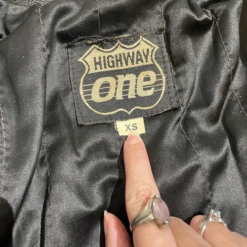 Vintage Highway One Jacket Womens Rose Inlayed Leather Tassel Biker Motorcycle - Picture 3 of 17