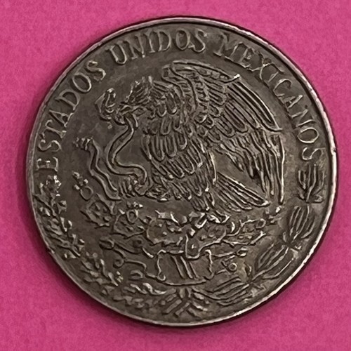1977 MEXICO 50 CENTAVOS CUAUHTEMOC KEY DATE LOW MINTAGE - Picture 2 of 2