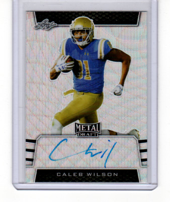 CALEB WILSON 2019 Leaf Metal Draft ROOKIE PRISMATIC WAVE AUTOGRAPH #BA ...