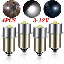 4Pcs P13.5S 3-12V LED Flashlight Bulbs Upgrade Work Lamps for Maglite Cell 3200K