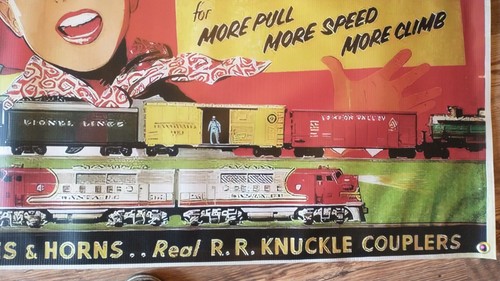 *REPRODUCTION*LIONEL*HEAVY VINYL*STORE DEALER DISPLAY BANNER*24"X48" TRAIN ROOM - Picture 4 of 7