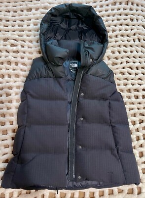 The North Face Womens Size S Black Novelty Nuptse Hooded Vest Goose Down