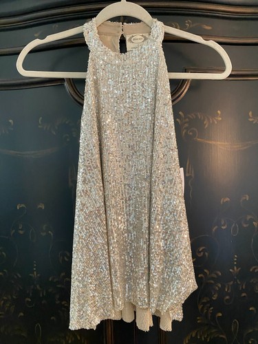 $58 Joyfolie Ellie Short Sequin Flapper Dress | Silver | Size 2 - Picture 2 of 10