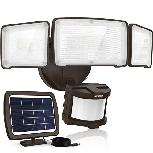 Lepower 1600lm led solar security cheap lights motion outdoor
