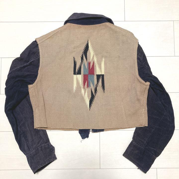 Vintage 1930-40's Chimayo Blanket Sports Jacket Size M Beige Vintage 1930-40's Chimayo Blanket Sports Jacket Size M Beige