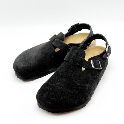 NEW* Unisex BIRKENSTOCK Tokio Suede Leather Sandal Slipper Black