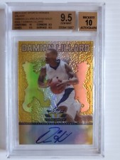2013 Damian Lillard Leaf Valiant Sports Heroes Gold RC Auto BGS 9.5/10 01/10