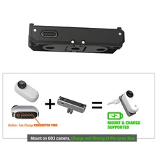 Magnetic Quick Release Mount Bracket Charging Adapter For Insta360 GO 3/GO 3S