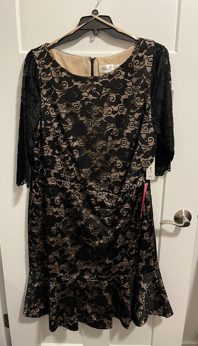 lace flounce hem dress Red Valentino Vintage Lace flounce-hem Midi Dress | Black