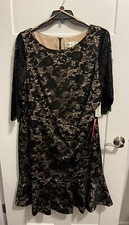 Eliza J Women's Lace Flounce Hem Dress