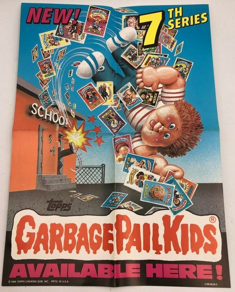 1987 Topps Garbage Pail Kids GPK séptima serie caja marketing inserción póster 10"x14"