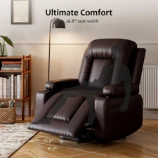🔥PU Leather Power Lift Recliner Chair with Massage and Heat USB Port Cupholders