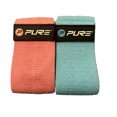Pure2Improve Exercise Band Set Blue and Pink Yoga Pilates PT NEW 3  X 12.5 & 13