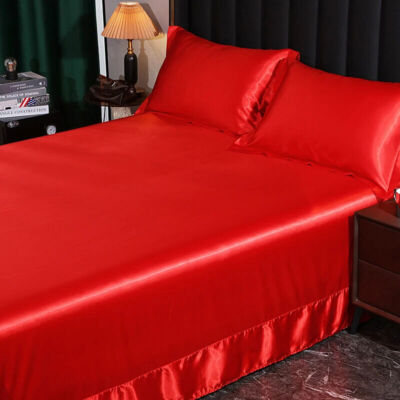Luxury Fitted Bed Sheet Set Mulberry Silk Bedding Set Fitted Sheet Flat Sheet
