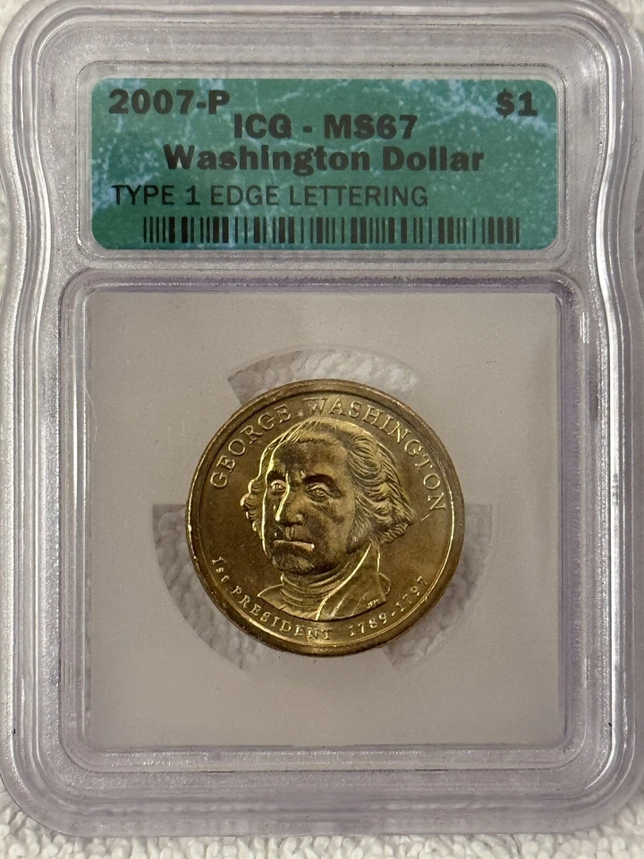 2007-P/D ERROR WASHINGTON Dollar MS-67 TOP GRADE - Image 2 of 3