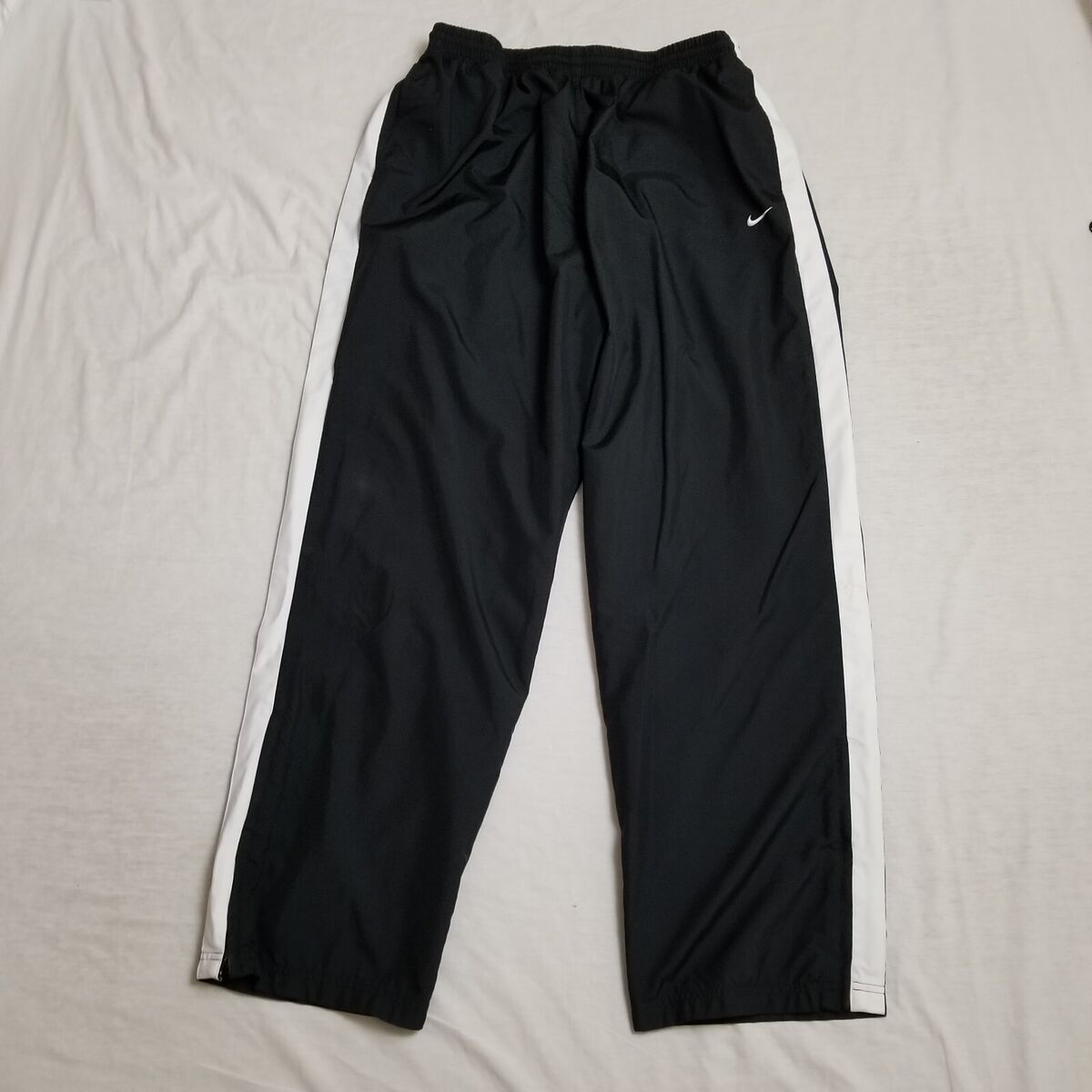 VTG Nike Track Pants Windbreaker Y2K Black White Striped VTG Nike Track Pants Windbreaker Y2K Black White Striped