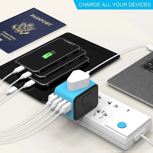 Travel Adapter: Universal International Power Adapter with 3 USB Port and Type-C - Picture 4 of 8