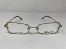 INhouse 2551 HG 47-18-140 Yellow Shiny Gold Full Rim Eyeglasses Frame “G87