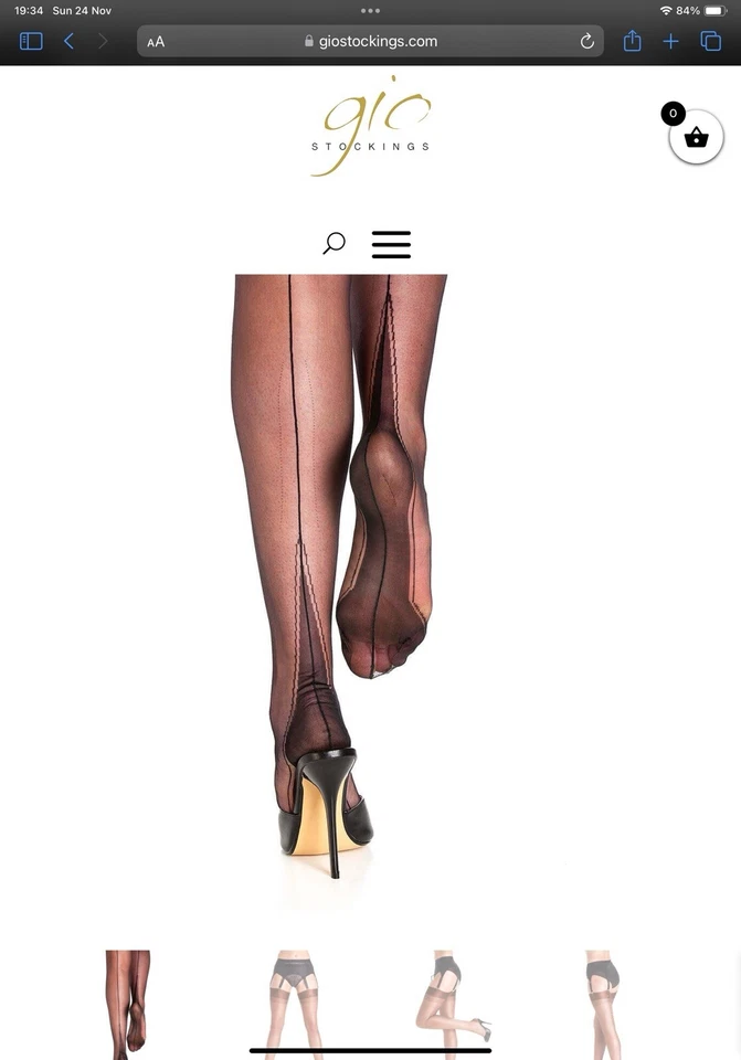 Medias Gio Completamente Moda DE COLECCIÓN MEDIAS NYLON PÚRPURA REAL ARMONÍA PUNTO TACÓN 9.5 Foto 4 de 4