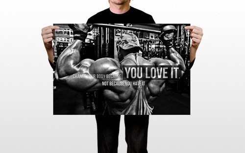 Gym Body Building Keep Fit Muscle Exercise Work Out Wall Art Home - POSTER 20x30 - Picture 2 of 4