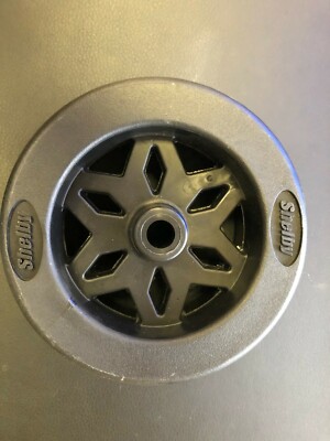 Caster Wheel Trailer Marine Style Tongue Jack 6'' x 2'' Super Duty Black Plastic