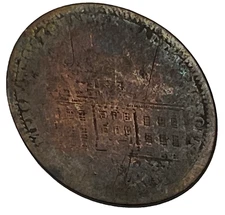 ELONGATED Merchants Exchange NY NOT ONE CENT Hard Times Token HT-293 HTT No Dash