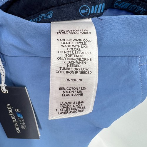 Vineyard Vines Men's On-the-Go 10" Shorts sz 52B 52 Big Chino Twill Newport Blue - Picture 8 of 9