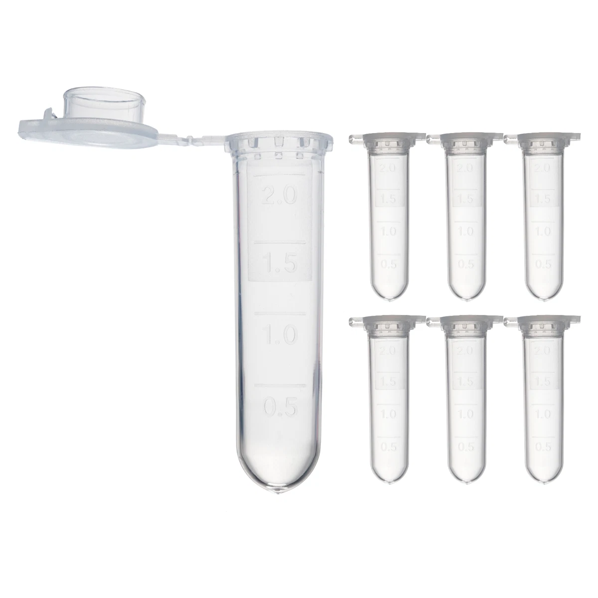 2mL Polypropylene Micro Centrifuge Tubes, Flip-Cap Tube with
