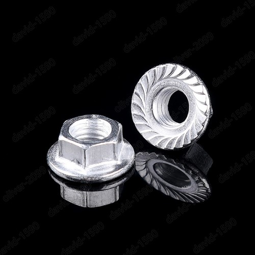 M5 M6 Aluminum Alloy 6061 Hex Flange Nut Serrated Lock Nut Aluminum profile Nuts - Picture 6 of 6