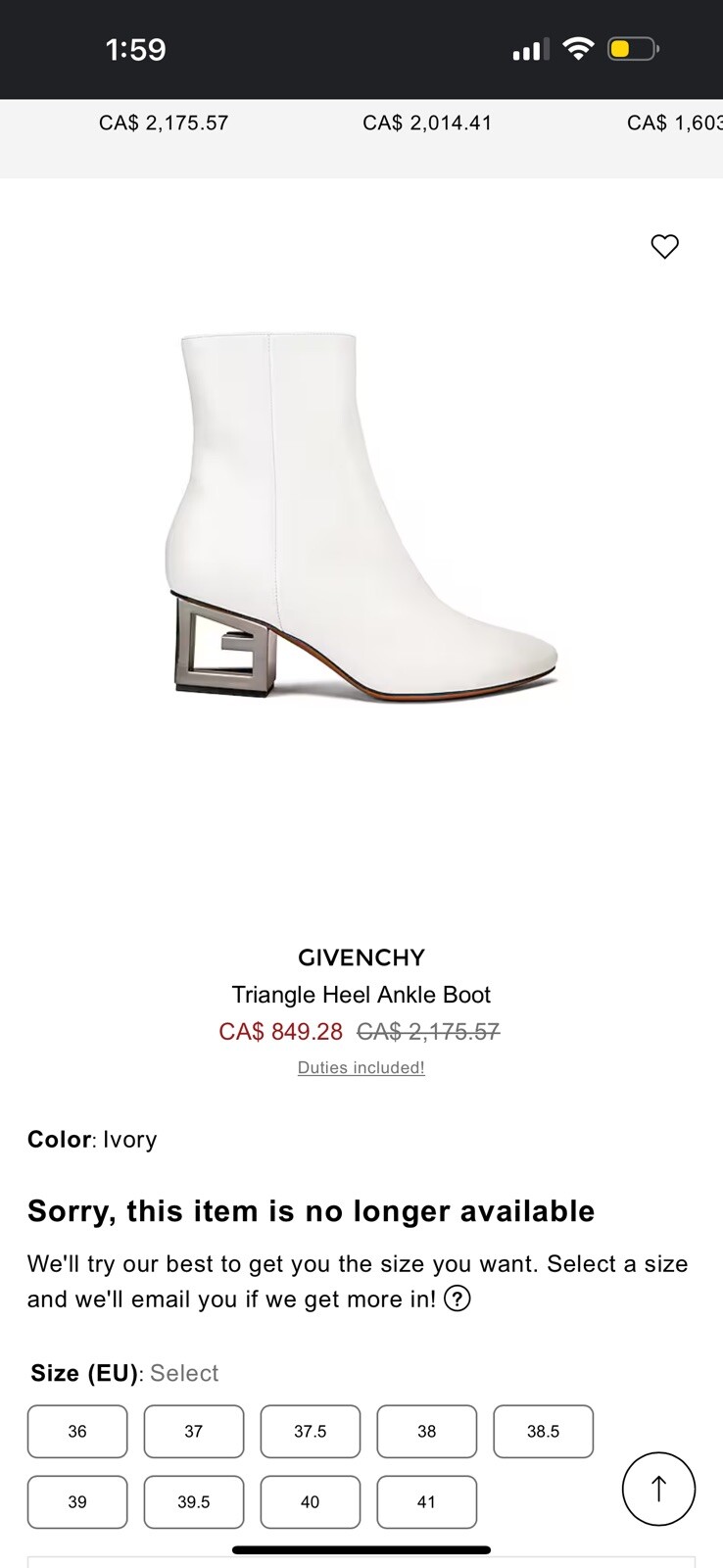 GIVENCHY Triangle Heel Ankle Boot - image 4
