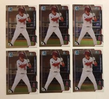 6 Card Lot 2015 Bowman Chrome Draft #92 Hutton Moyer Angels