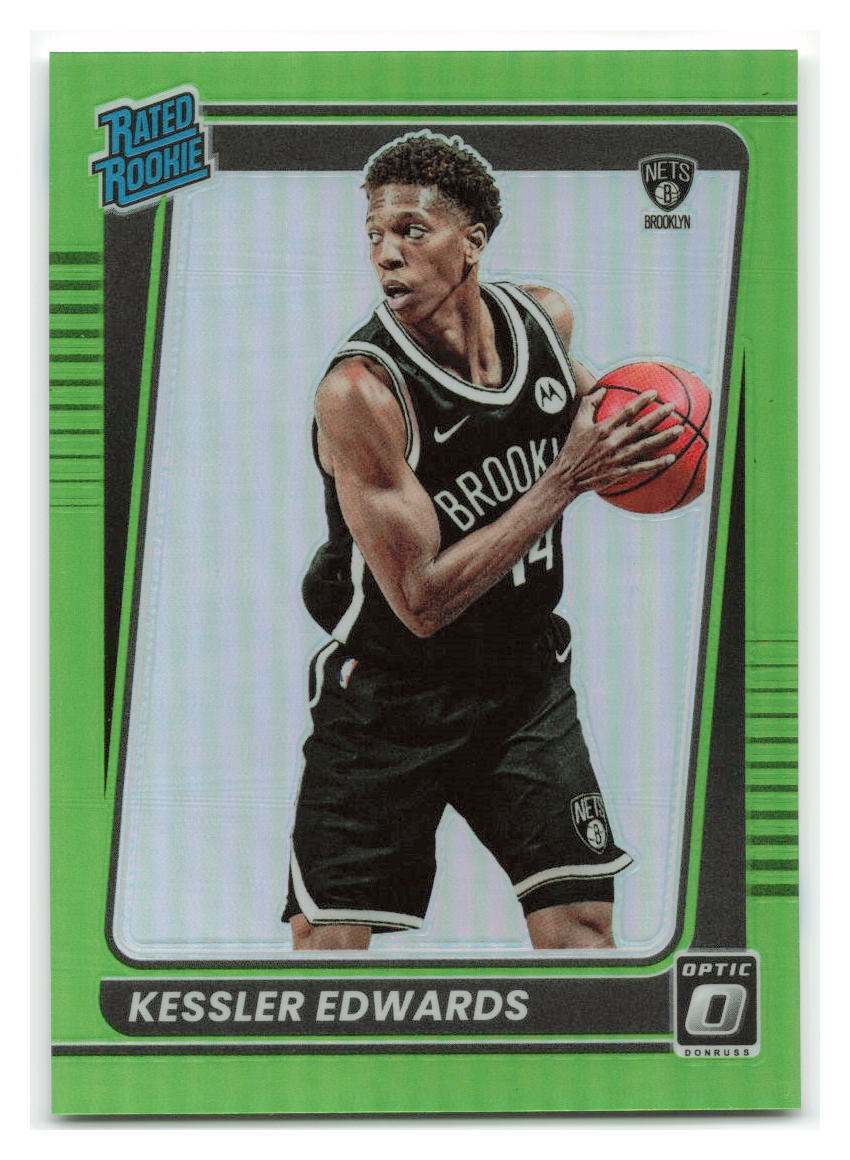 Kessler Edwards 2021-22 Donruss Optic Lime Green RC SN #/149 #154-BKN
