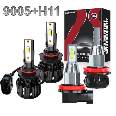 2-Sides LED Headlight Bulbs 9005 H11 High Low Beam For Ram 2500 2011