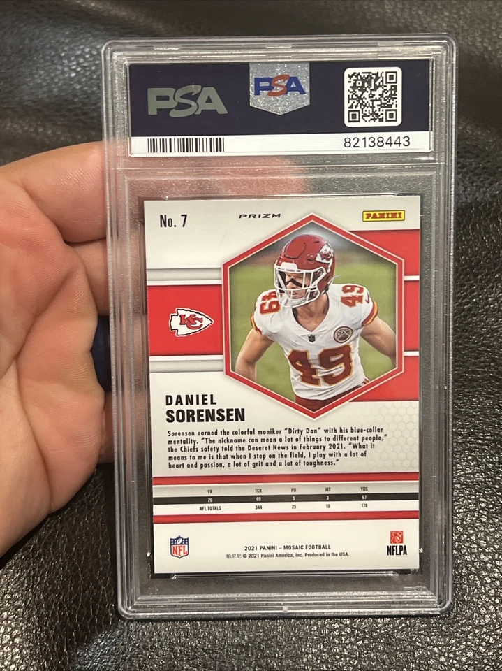 2021 Panini Mosaic Daniel Sorenson GENESIS #7 PSA 10 Kansas City Chiefs - Image 2 of 2