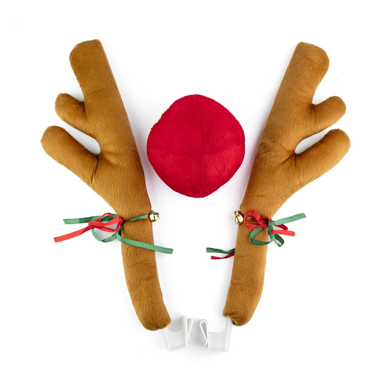 Christmas Reindeer Antlers and red Nose set for Car Window Costume ...