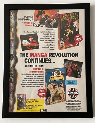 Vintage 1993 Anime Manga VHS Original Ad Doomed Megapolis Crying