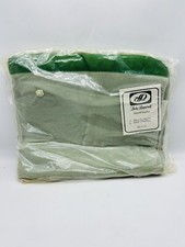 Vintage NOS Lady Pepperell 100% Nylon Flock Green Blanket 72 x 90 Made in USA