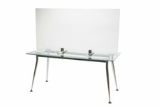 Glass Counter Top Sneeze Guard, Virus Control, Protective Barrier (1120 x 500)