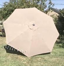 Patio Umbrella Canopy Top Cover Replacement TAN Fit 9Ft 8-rib Umbrella