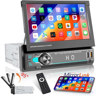 1 DIN Autoradio Mit 7'' Touchscreen Bildschirm Bluetooth MP5 Player USB/Type-C TF