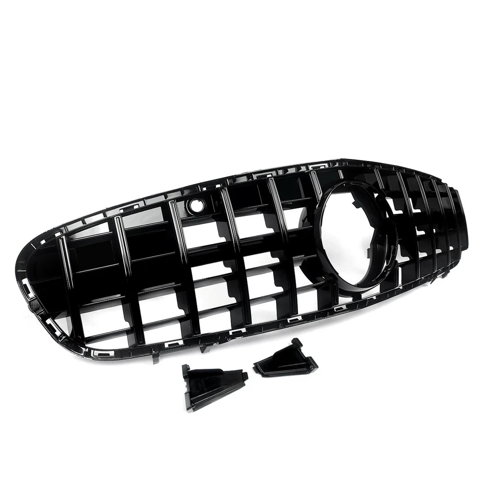 Fit Mercedes Benz R231 SL450 SL500 2017-2022 GT Front Racing Grille Glossy Black Foto 3 de 4