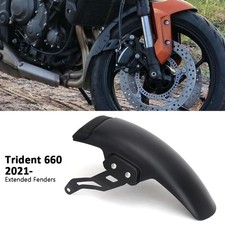 Trident 660 Motorcycle Front Fender Mudguard Extender Extension Black for TRIDEN