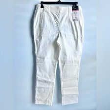 Rafaella Women's White Stretch Ankle Pant Size 14