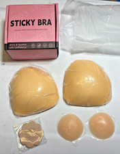 Ultra Push up Sticky Bra Pads Inserts  Double Sided Large, Beige FREE SHIPPING