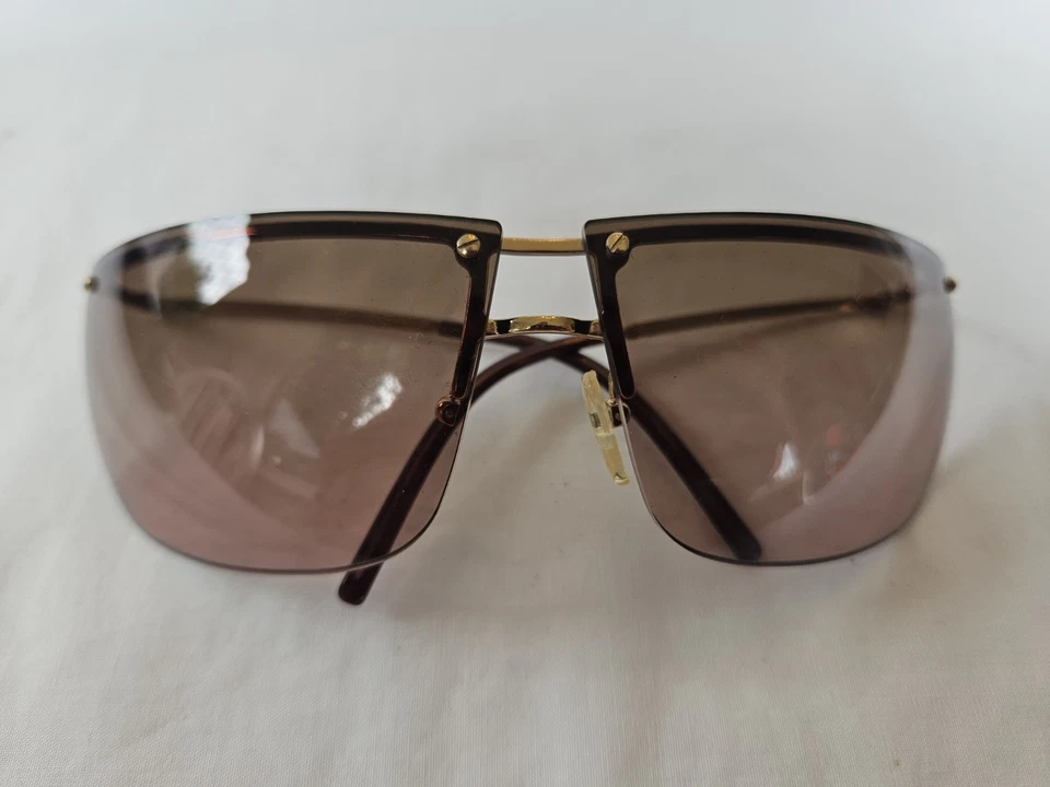 Gucci GG 2662/S Shield Sunglasses Brown Gold 68-10 115 Made in Italy + Case - Image 3 of 4