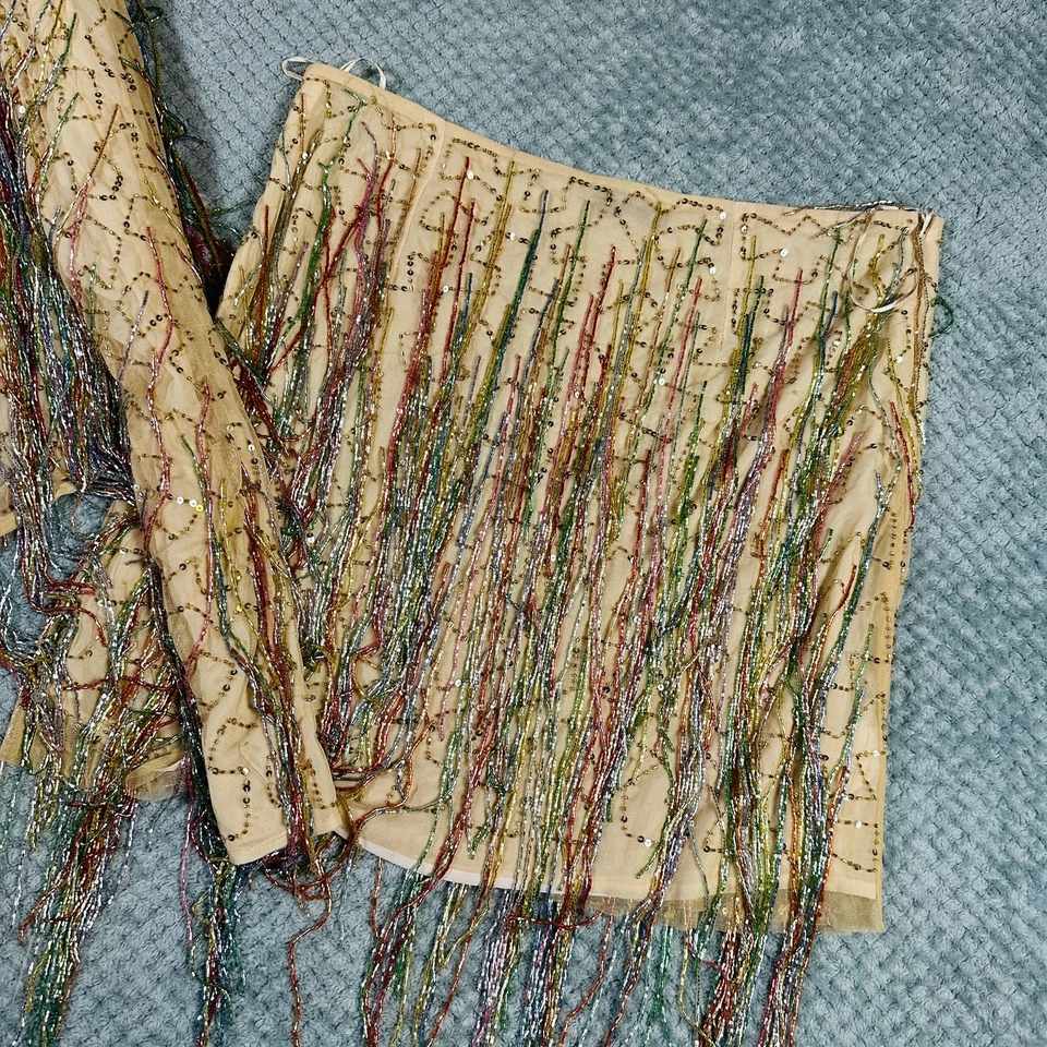 CONJUNTO FALDA CREMA BORLA COLORIDA GAL DESAGRADABLE FESTIVAL ARCO IRIS FUNKY Foto 2 de 4