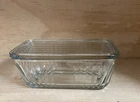 VINTAGE Anchor Hocking Bake 'N Keep 5 cups/1.18 Liter - Ribbed Clear Glass w/Lid