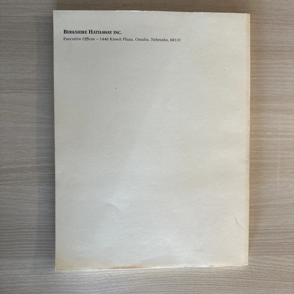 Informe Anual Berkshire Hathaway 1979-1985 Warren Buffett Charlie Munger Foto 2 de 3