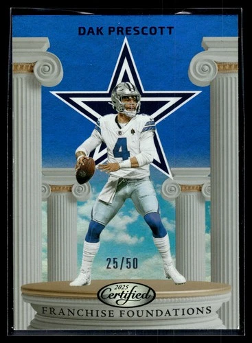 Dak Prescott 2025 Panini Certified Franchise Foundations Blue Card /50 #FFO-DPT