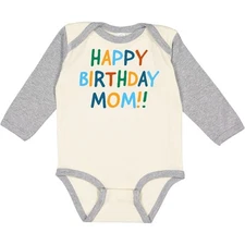 Inktastic Happy Birthday Mom!! Long Sleeve Creeper Birthdays For Gift Moms Mommy
